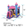 Image of 10'H Compact Kids Pink Bounce House with Blower by POGO