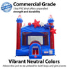 Image of Commercial Inflatable Bounce House with Blower, Stars and Stripes