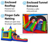 Image of Kids Modern Rainbow Water Slide Bounce House Combo with Blower