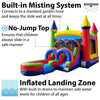 Image of Kids Modern Rainbow Water Slide Bounce House Combo with Blower