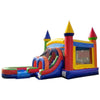 Image of Kids Modern Rainbow Water Slide Bounce House Combo with Blower