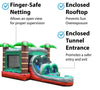 Image of Buy Kids Tropical Red Marble Water Slide Bounce House Combo with Blower