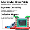 Image of Kids Tropical Inflatable Red Marble Water Slide Bounce House Combo with Blower
