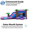 Image of Mega Tropical Purple Marble Water Slide Bounce House Combo with Blower
