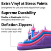 Image of Modular Pink Castle Water Slide Bounce House Combo with Blower