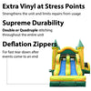 Image of Kids Green Marble Dual Lane Bounce House with Slide Combo with Blower