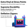 Image of Sale on Kids Pink Commercial Inflatable Bounce House and Double Lane Slide Combo with Blower