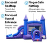 Image of Kids Purple Marble Double Lane Bounce House with Slide Combo with Blower