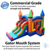 Image of Kids Rainbow Bounce House and Double Lane Slide Combo with Blower