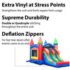 Image of Kids Rainbow Bounce House and Double Lane Slide Combo with Blower