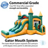 Image of Kids Yellow Marble Double Lane Slide Combo with Blower