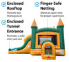Image of Kids Yellow Marble Double Lane Slide Combo with Blower