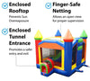 Image of Rainbow Commercial Bounce House with Slide Combo and Blower