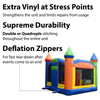 Image of 5-Part Multi Play Rainbow Inflatable Bounce House with Slide Combo and Blower