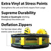 Image of Side view of Venom U-Turn inflatable obstacle course rental showing reinforced vinyl, strong stitching, and deflation zippers