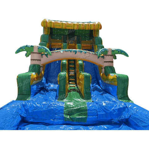 Jingo Jump Inflatable Bouncers 18 FT 2 Lane Tropical Wet-Dry Slide by Jingo Jump 18 FT 2 Lane Unisex Wet-Dry Slide by Jingo Jump SKU# 64