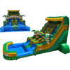 Image of Jingo Jump Inflatable Bouncers 18 FT 2 Lane Tropical Wet-Dry Slide by Jingo Jump 18 FT 2 Lane Unisex Wet-Dry Slide by Jingo Jump SKU# 64
