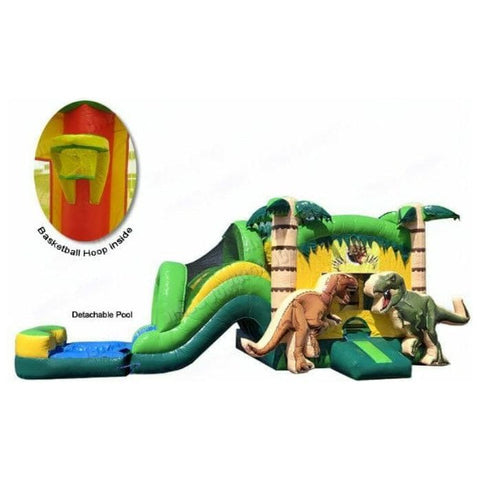 Jingo Jump Inflatable Bouncers 4 in 1 Dinosaurs Combo ( Wet & Dry) by Jingo Jump 781880244011 118-1 4 in 1 Dinosaurs Combo ( Wet & Dry) by Jingo Jump SKU# 118-1