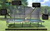Image of JumpKing Pro-Series 10'x16' Rectangle Trampoline - Outdoor/Indoor Recreational Trampoline with Enclosure Net - Professional Trampoline, Perfect Gift for Kids, Adults, Family for Fun & Fitness