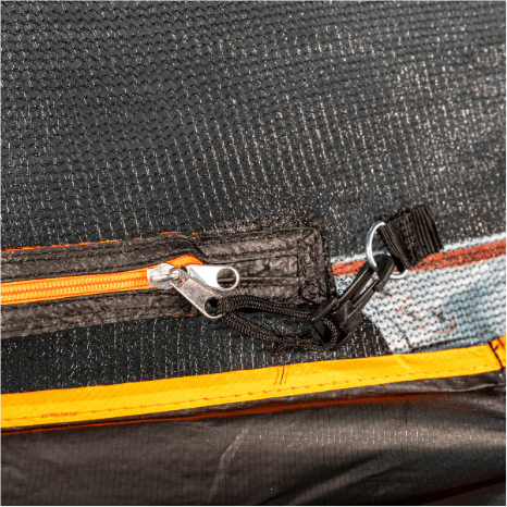 Jump King Trampoline 14' ROUND COMBO WITH POWDER COATED LEGS & MESH HOOP by JumpKing 819049021392 JK146PAPCFH