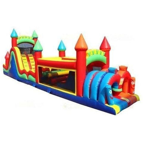 Jungle Jumps Inflatable Bouncers 18'H Dual Castle Obstacle Course by Jungle Jumps 781880288305 IN-1137-A 18'H Dual Castle Obstacle Course by Jungle Jumps SKU # IN-1137-A