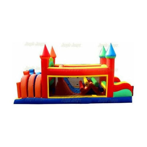 Jungle Jumps Inflatable Bouncers Dual Castle Obstacle Course by Jungle Jumps 781880288305 IN-1137-A Dual Castle Obstacle Course by Jungle Jumps SKU # IN-1137-A