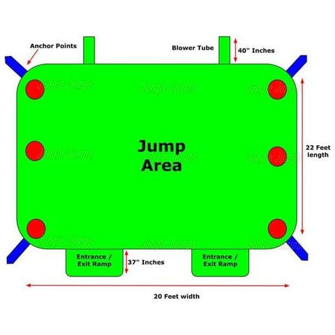 Jungle Jumps Inflatable Bouncers Giant Pirate Moonwalk by Jungle Jumps 781880201984 BH-2105-D Giant Pirate Moonwalk by Jungle Jumps SKU# BH-2105-D