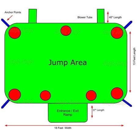 Jungle Jumps Inflatable Bouncers Super Arch Bouncer by Jungle Jumps Super Arch Bouncer by Jungle Jumps SKU# BH-1173-B