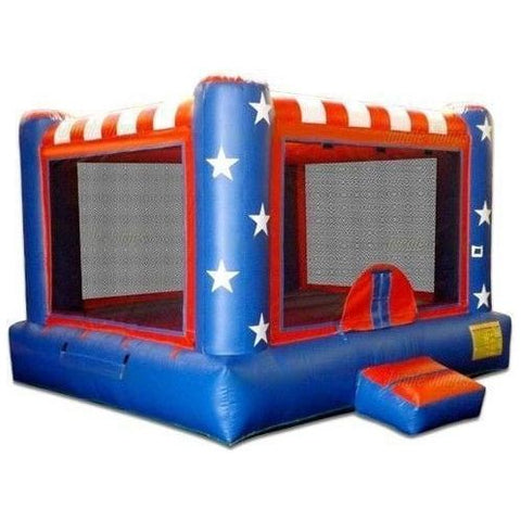 Jungle Jumps Inflatable Bouncers USA Bounce House by Jungle Jumps 781880203827 BH-2103-B USA Bounce House by Jungle Jumps SKU #BH-2103-B