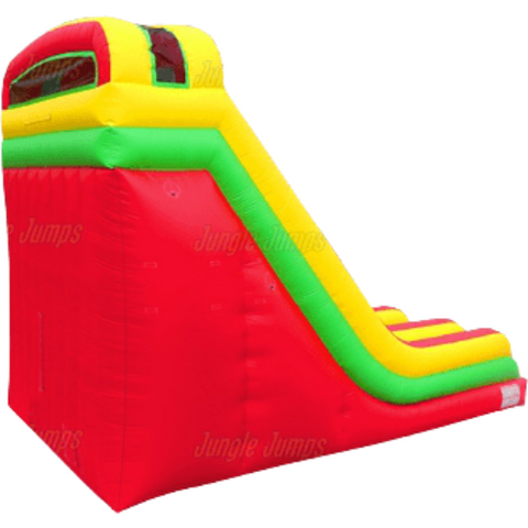 18'H Cheerful Double Lane Slide by Jungle Jumps
