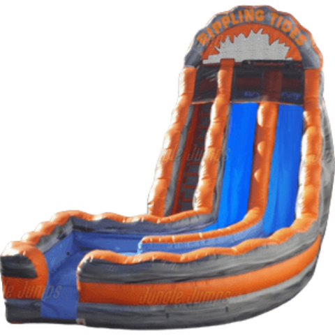 Jungle Jumps Water Parks & Slides 18'H Lava Rippling Tide Slide with Splash Pool by Jungle Jumps 781880266853 SL-1228-B 18'H Lava Rippling Tide Slide w/ Splash Pool by Jungle Jumps SL-1228-B