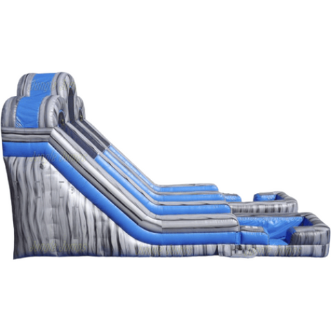 Jungle Jumps Water Parks & Slides 20'H Double Lane Marble and Blue Slide by Jungle Jumps 781880263128 SL-WS165-C 20'H Double Lane Marble and Blue Slide by Jungle Jumps SKU# SL-WS165-C