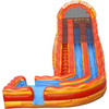 Image of Jungle Jumps Water Parks & Slides 22'H Fire Rippling Tide Slide with Splash Pool by Jungle Jumps 781880263173 SL-1229-D 22'H Fire Rippling Tide Slide with Splash Pool Jungle Jumps SL-1229-D