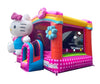 Image of Hello Kitty® Commercial Double Lane Water Slide Bounce House with Blower by POGO Bounce House