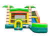 Image of Modular Tropical Water Slide Bounce House Combo with Detachable Pool and Blower