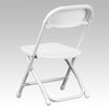 Image of Kids White Plastic Folding Chair