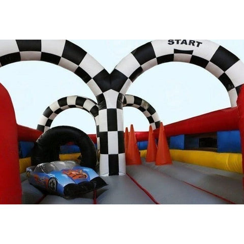 Magic Jump Inflatable Bouncers 10'H Kids Gran Turismo by Magic Jump 17'H Tropical Wave Dual Slide by Magic Jump SKU# 17628t