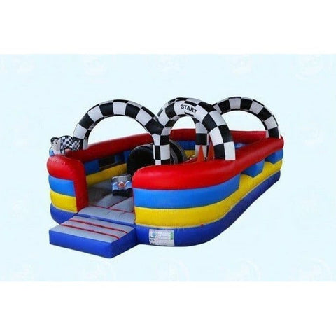 Magic Jump Inflatable Bouncers 10'H Kids Gran Turismo by Magic Jump 17'H Tropical Wave Dual Slide by Magic Jump SKU# 17628t