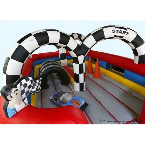 Magic Jump Inflatable Bouncers 10'H Kids Gran Turismo by Magic Jump 17'H Tropical Wave Dual Slide by Magic Jump SKU# 17628t