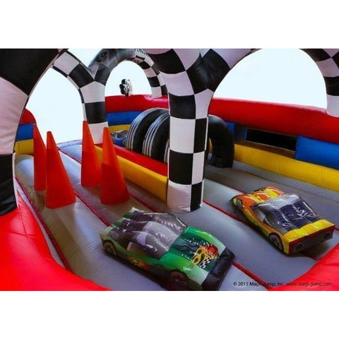 Magic Jump Inflatable Bouncers 10'H Kids Gran Turismo by Magic Jump 17'H Tropical Wave Dual Slide by Magic Jump SKU# 17628t