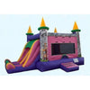 Image of Magic Jump Inflatable Bouncers 15'H Dual Princess Castle by Magic Jump 13'H Dual Tropical Combo by Magic Jump SKU# 15684c