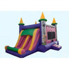 Image of Magic Jump Inflatable Bouncers 15'H Dual Princess Castle by Magic Jump 13'H Dual Tropical Combo by Magic Jump SKU# 15684c