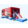 Image of Magic Jump Inflatable Bouncers 9'6"H Fire Truck Combo by Magic Jump 10'H Kids Gran Turismo by Magic Jump SKU# 12329c