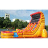 Image of Moonwalk USA Inflatable Bouncers 19'H 2-Lane Volcano Screamer Slide W/ Slip N Splash by MoonWalk USA 18'H Palm Tree Screamer Slide by MoonWalk USA SKU# W-302-WLG
