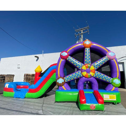 Moonwalk USA Obstacle Course 14' 2-LANE FERRIS WHEEL COMBO WET N DRY by MoonWalk USA