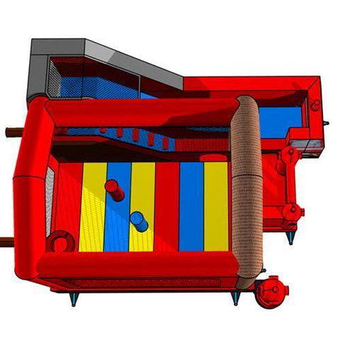 Moonwalk USA Obstacle Course 14' H FIRE STATION COMBO WET N DRY by MoonWalk USA