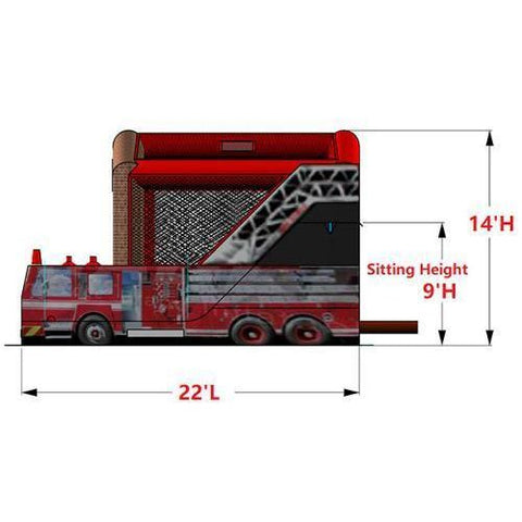 Moonwalk USA Obstacle Course 14' H FIRE STATION COMBO WET N DRY by MoonWalk USA