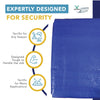 Image of 20' x 50' Blue & Silver Multi-Purpose Water Resistant Poly Tarp Cover