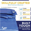 Image of 20' x 50' Blue & Silver Multi-Purpose Water Resistant Poly Tarp Cover