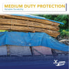 Image of 20' x 50' Blue & Silver Multi-Purpose Water Resistant Poly Tarp Cover